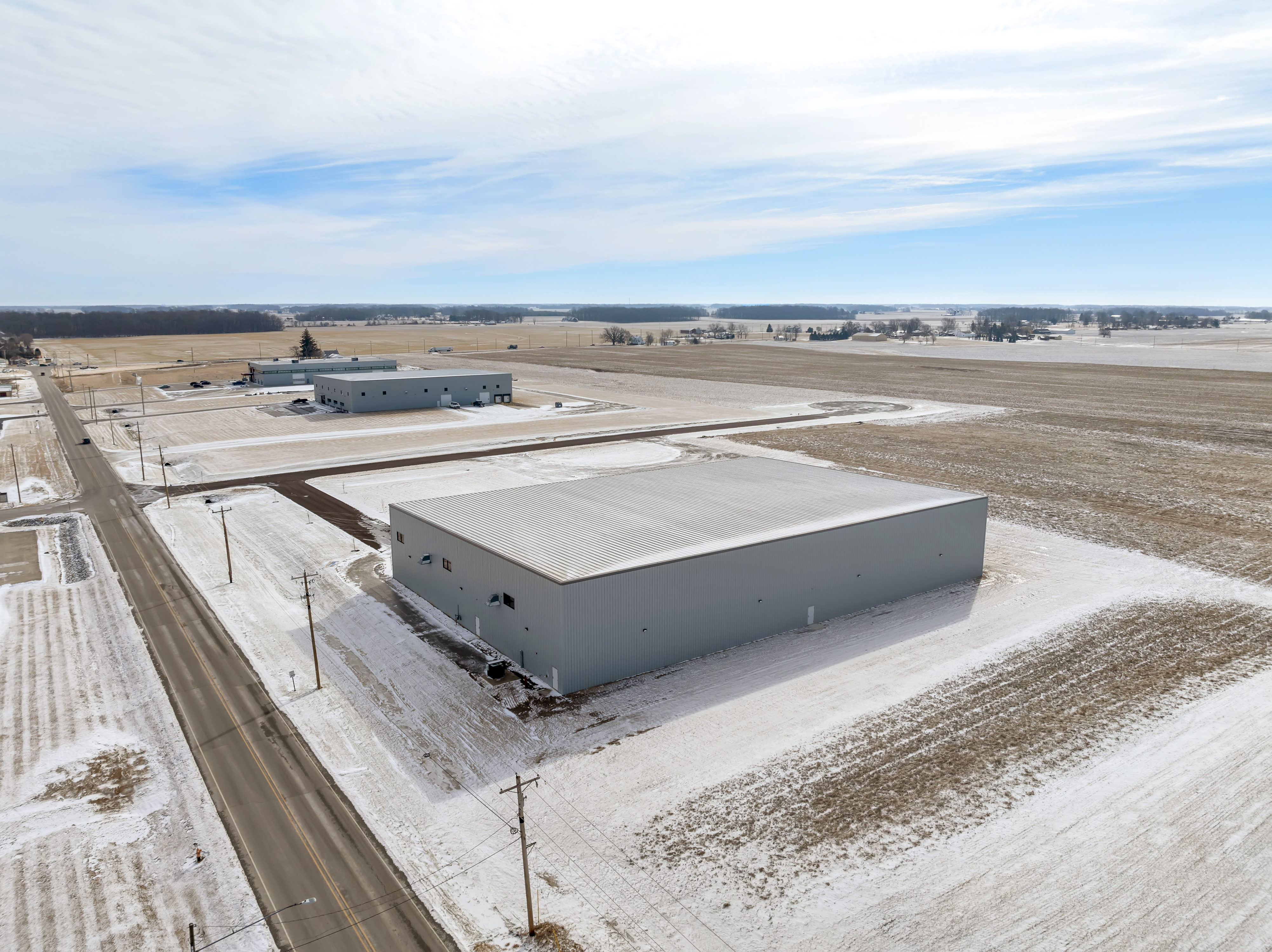 Drone footage of Ossian Spec II building (3)