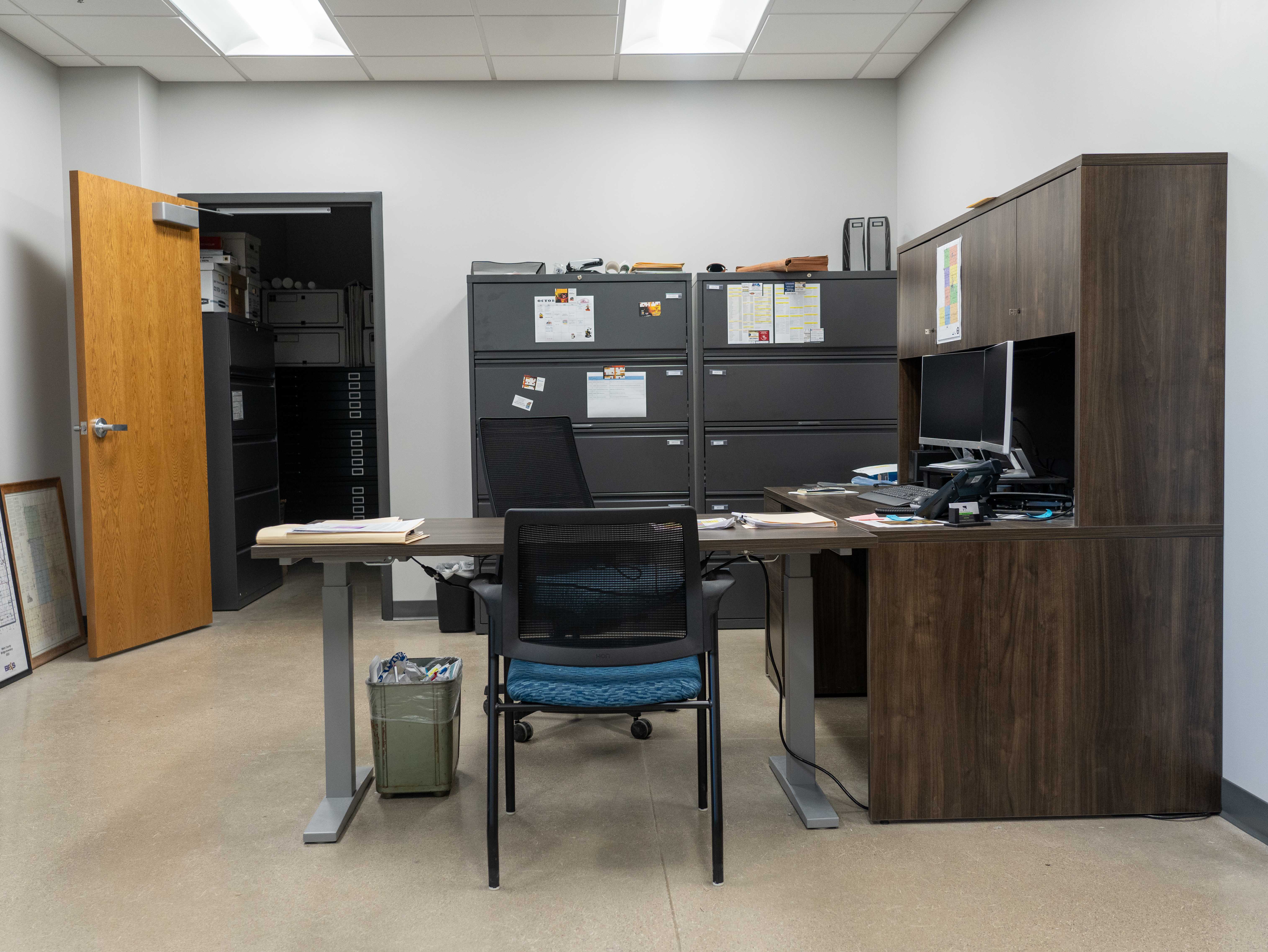 Wells County Highway Department office desk