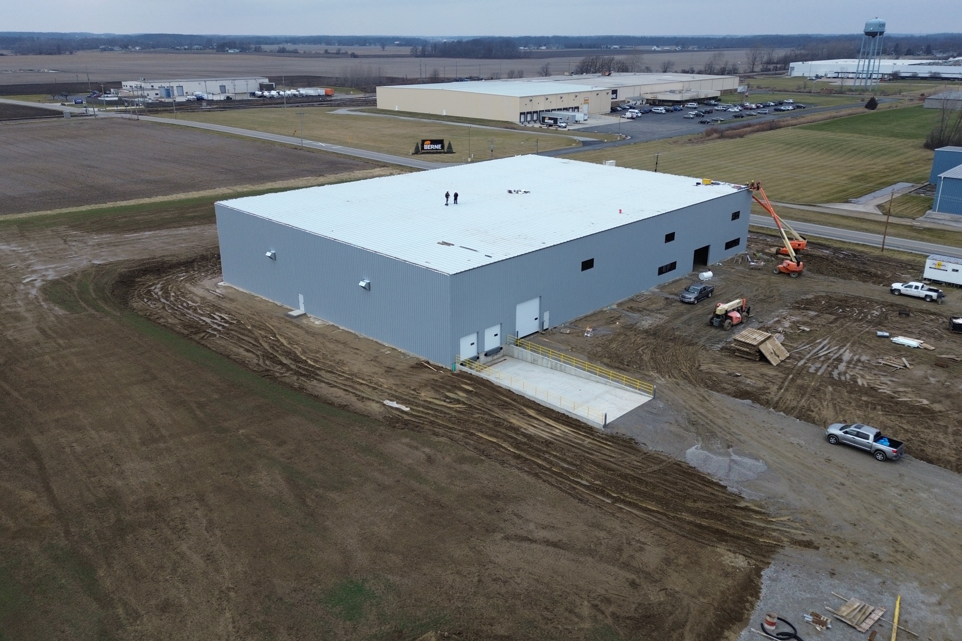 Drone footage of Ossian Spec II building (3)