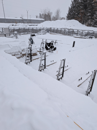 Snowy Site Photo of Project