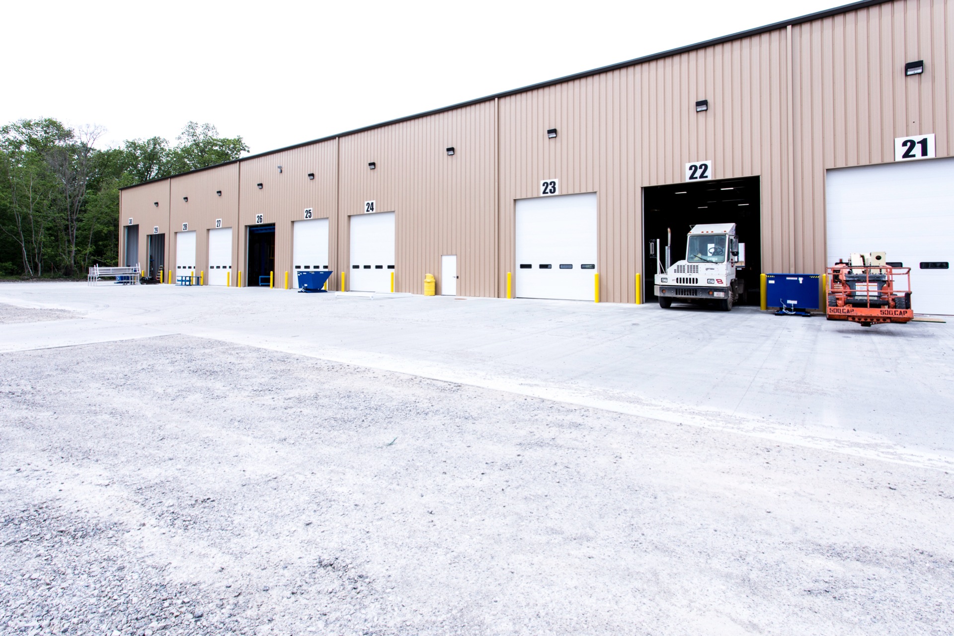 Strick Trailers outside building construction (2)