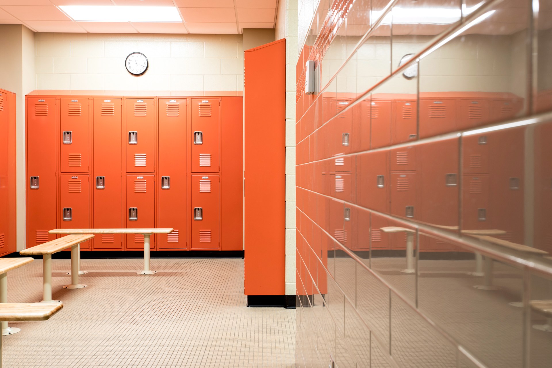 Lockers in Locker Room