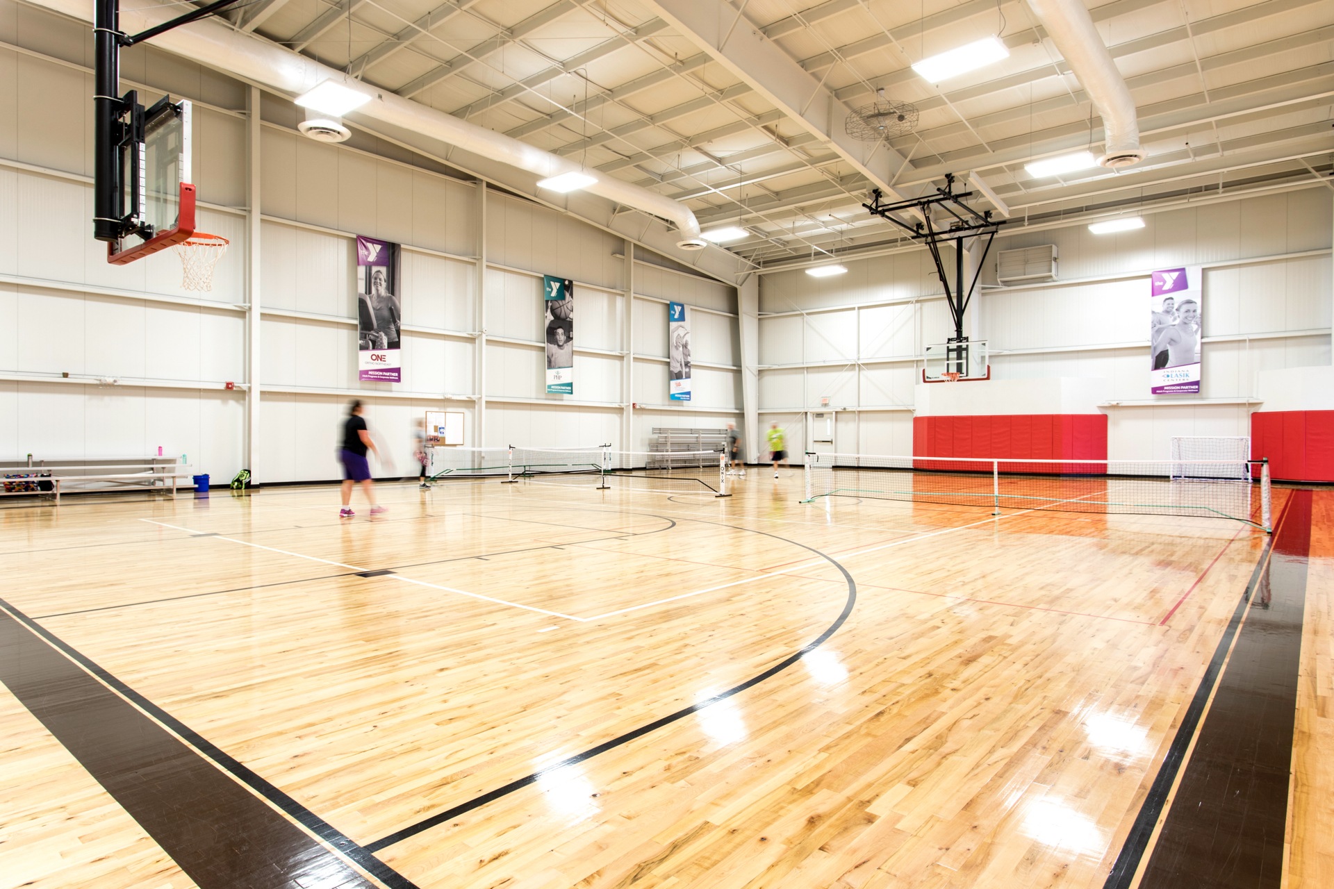 Baseline View of Basketball Court
